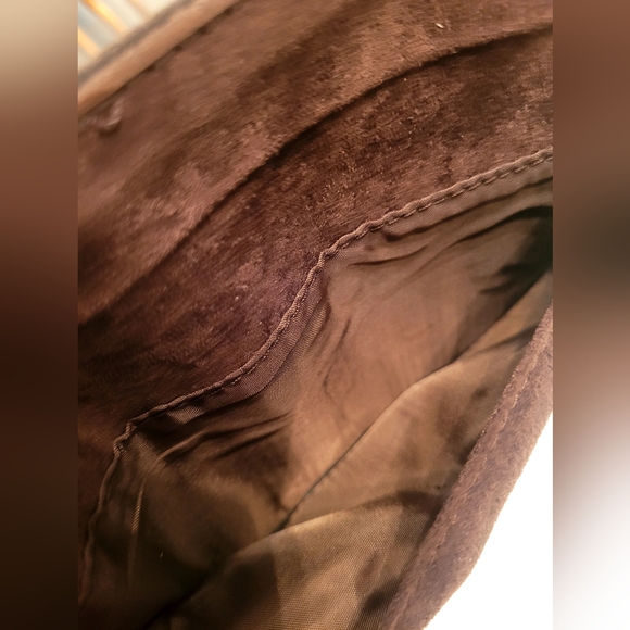 Yves Saint Laurent Brown Suede Clutch with Mirror - Picture 5 of 5